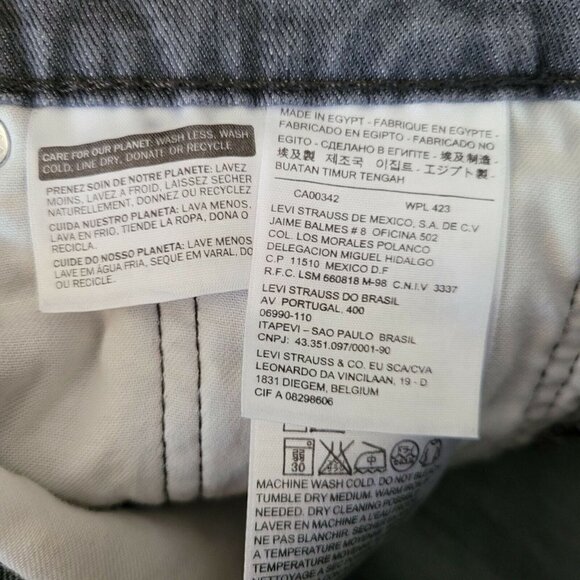 Levi's Sz 32x34 Men's 511 Slim Fit Jeans Gray Wash EUC Casual Everyday Wear - Picture 5 of 10